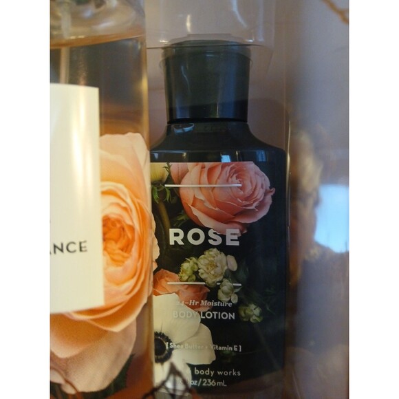 Bath ANd Body Works Gift Set Of 3 "Rose" Fragrance NIB Sealed SPRAY, LOTION, GEL - Picture 3 of 13